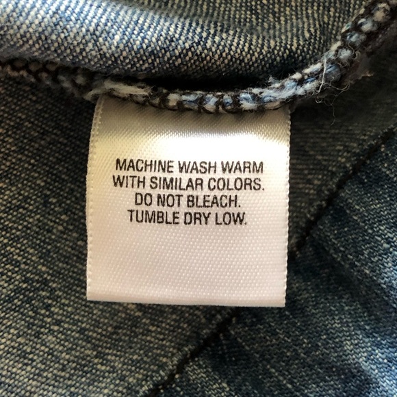 Classic Elements Women Denim Top Size 20-22W Embroidered Floral Bohemian - Picture 10 of 16